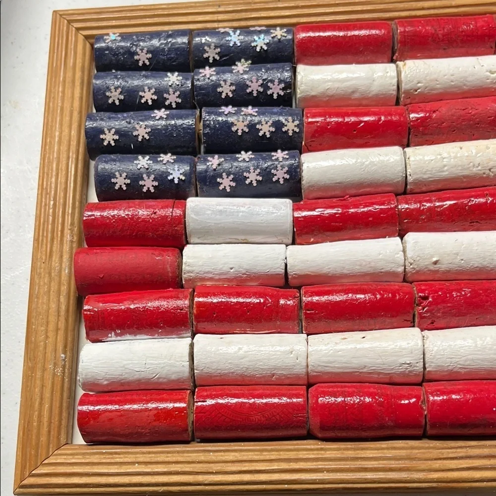 Handcrafted Patriotic American Flag Wall Art